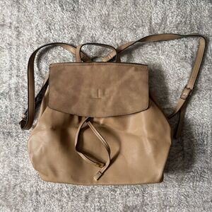 Accessorize Tan Leather Backpack